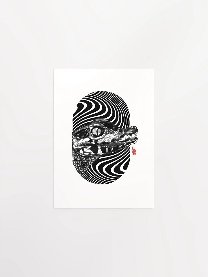 (Canvas) SUMINAGASHI BLACK CROCODILE product image (1)