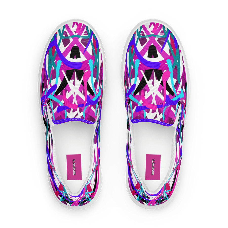 Chromatic Chaos Women's Slip-On Canvas Shoes product image (1)