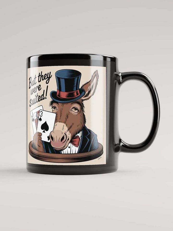Suited Donkey Black Glossy Mug product image (2)