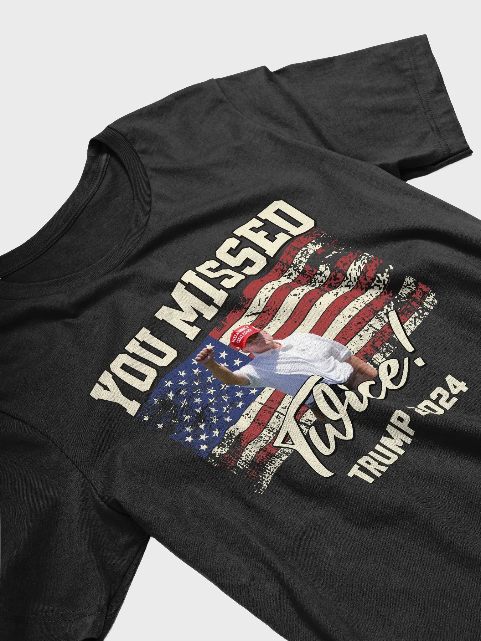 TRUMP 2024 YOU MISSED TWICE! TRUMP SHOOTING UNISEX T-SHIRT product image (9)