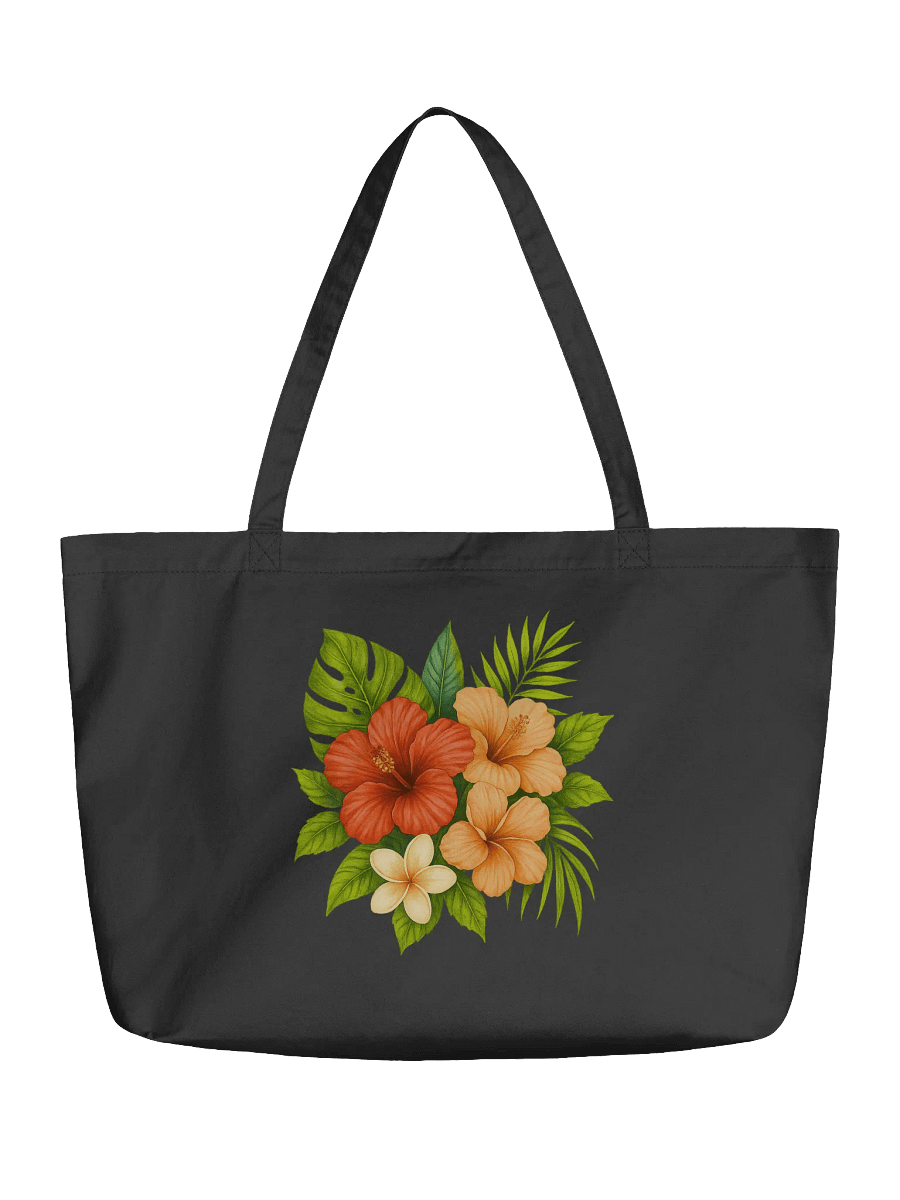 Tropical Bloom Organic Cotton Tote Bag product image (1)