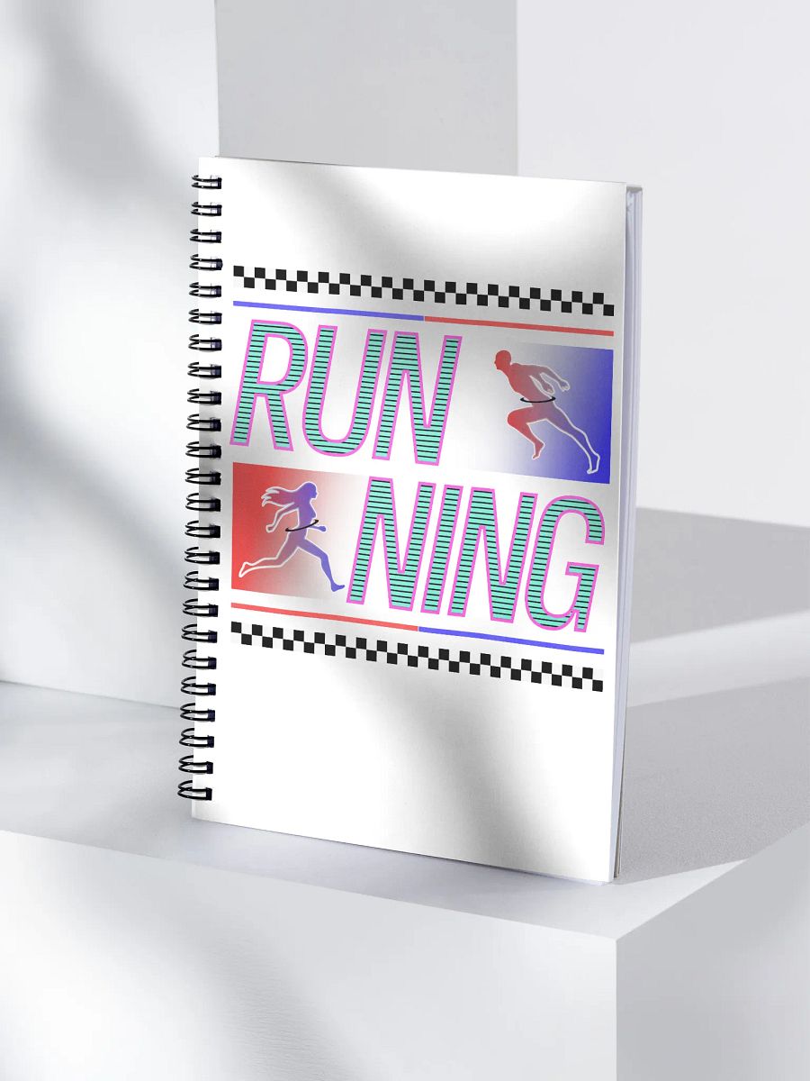 Running Stripes Silhouettes Spiral Notebook product image (3)