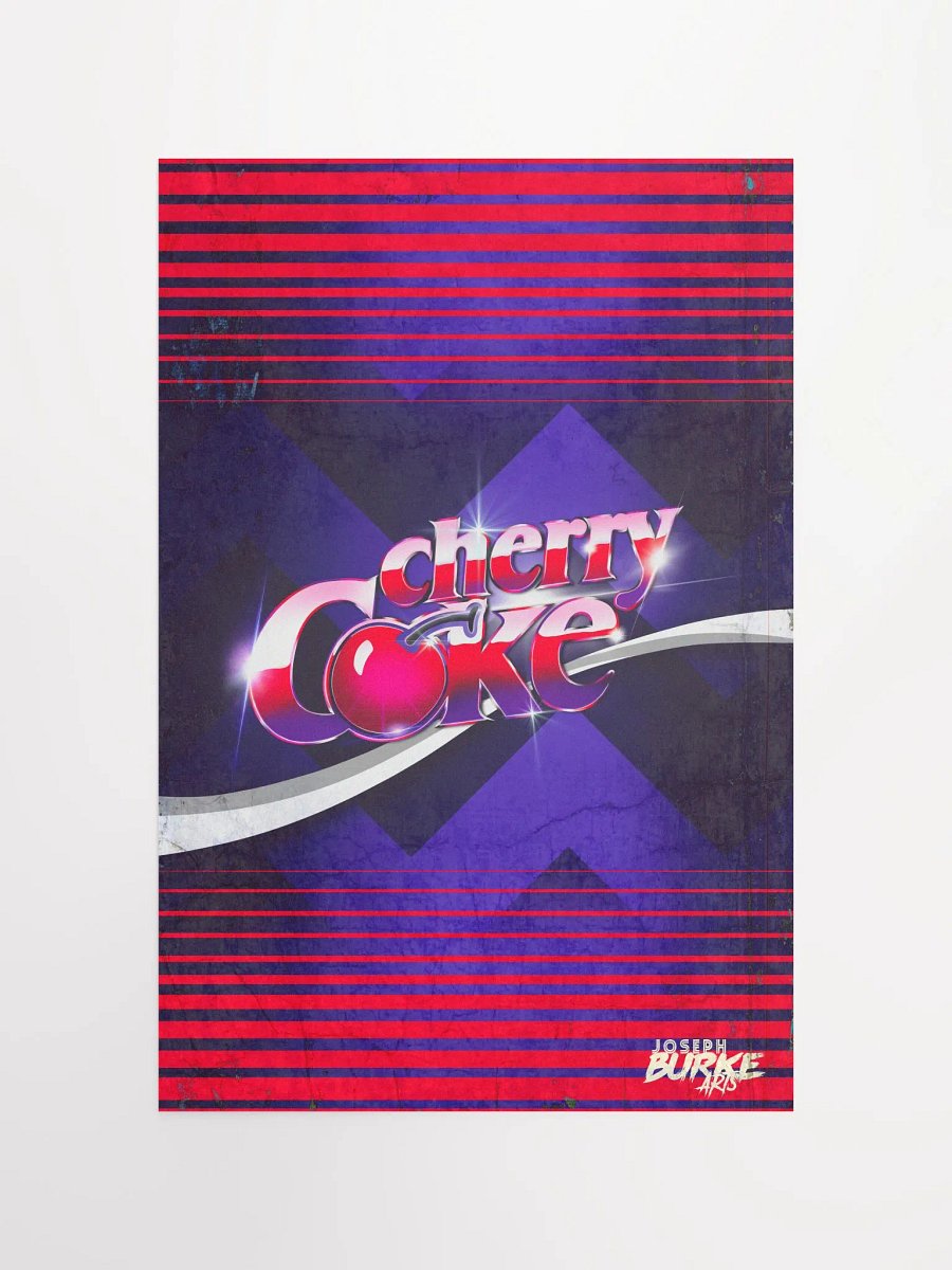 Retro Cherry Coke Chrome Design 12x18 Fine Art Print product image (4)