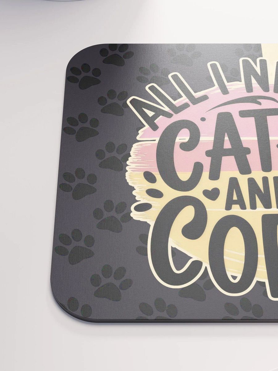 Cat & Coffee Vibes Mouse pad product image (3)