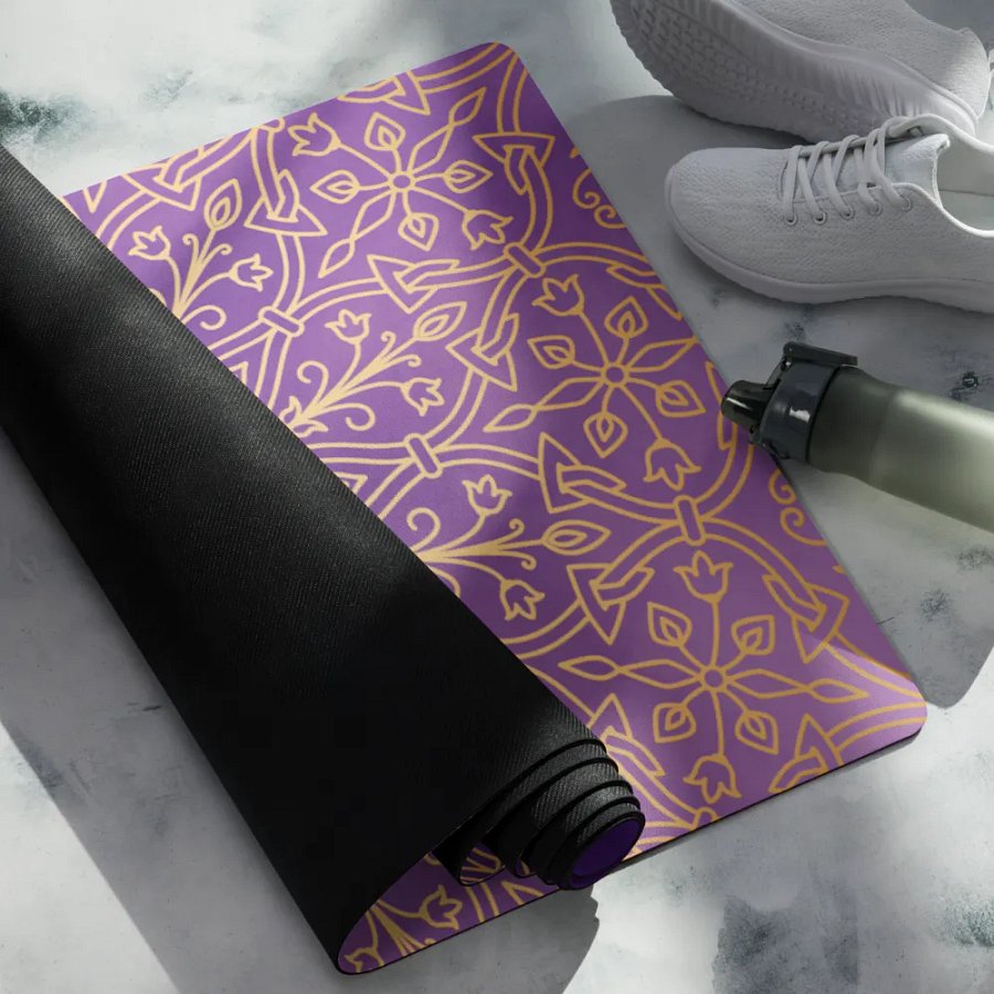 Inhale Exhale Violet Mandala Yoga Mat product image (4)