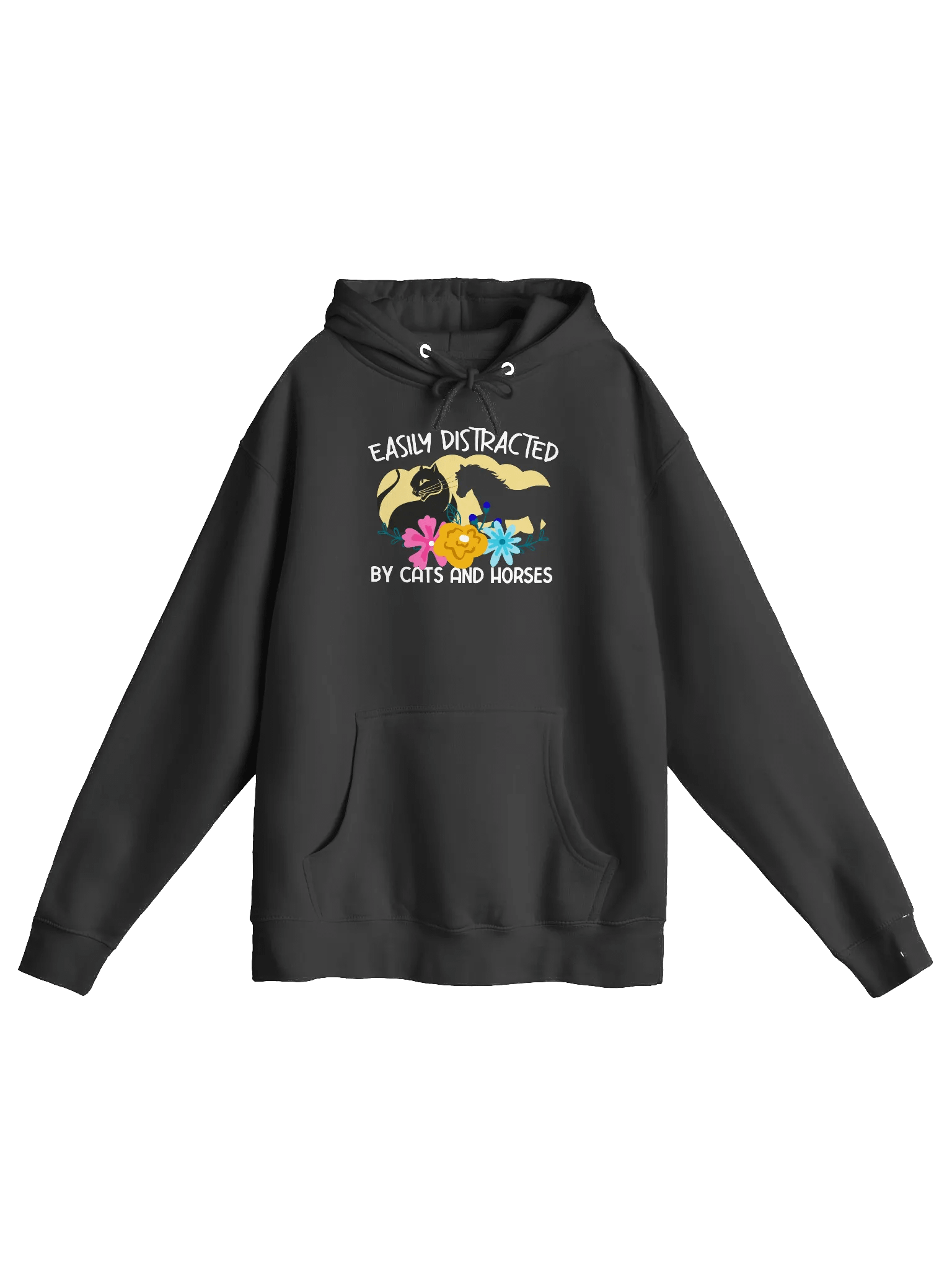 Easily Distracted By Cats and Horses Hoodie product image (1)
