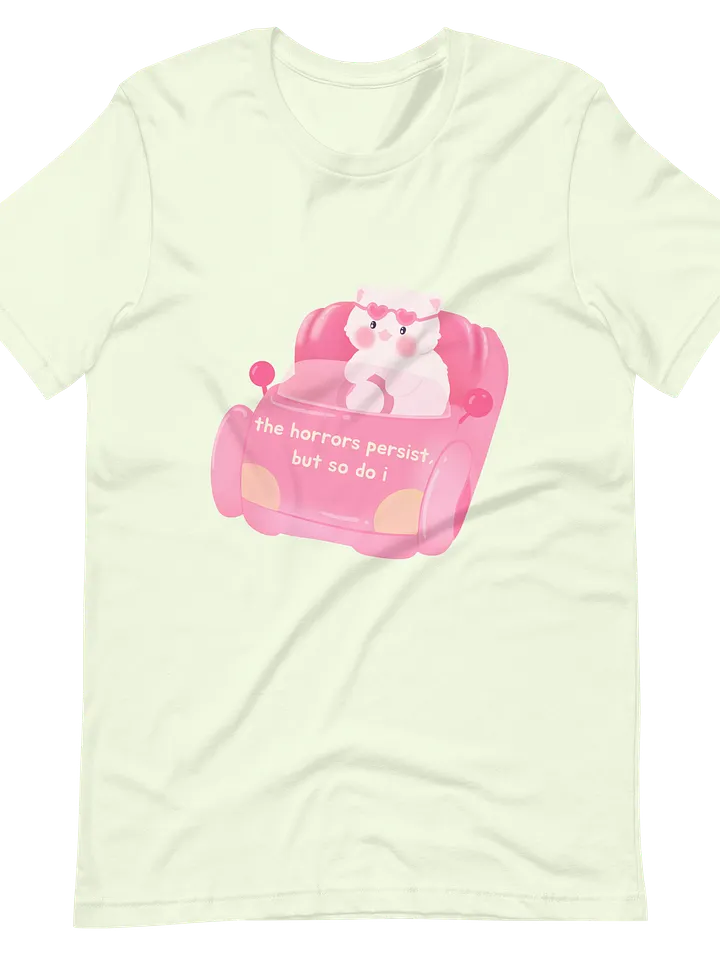 The horrors persist but so do I, Cat Soft Cotton Unisex T-shirt product image (1)
