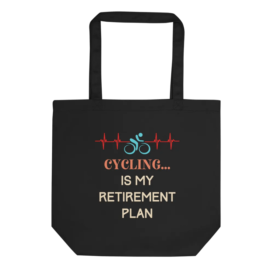 Cycling is My Retirement Plan Organic Tote Bag product image (3)