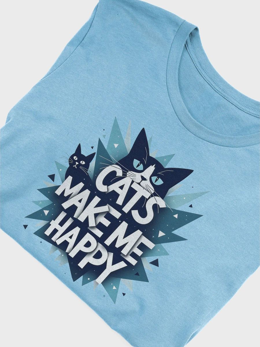 Geometric Cat Happiness T-Shirt product image (8)