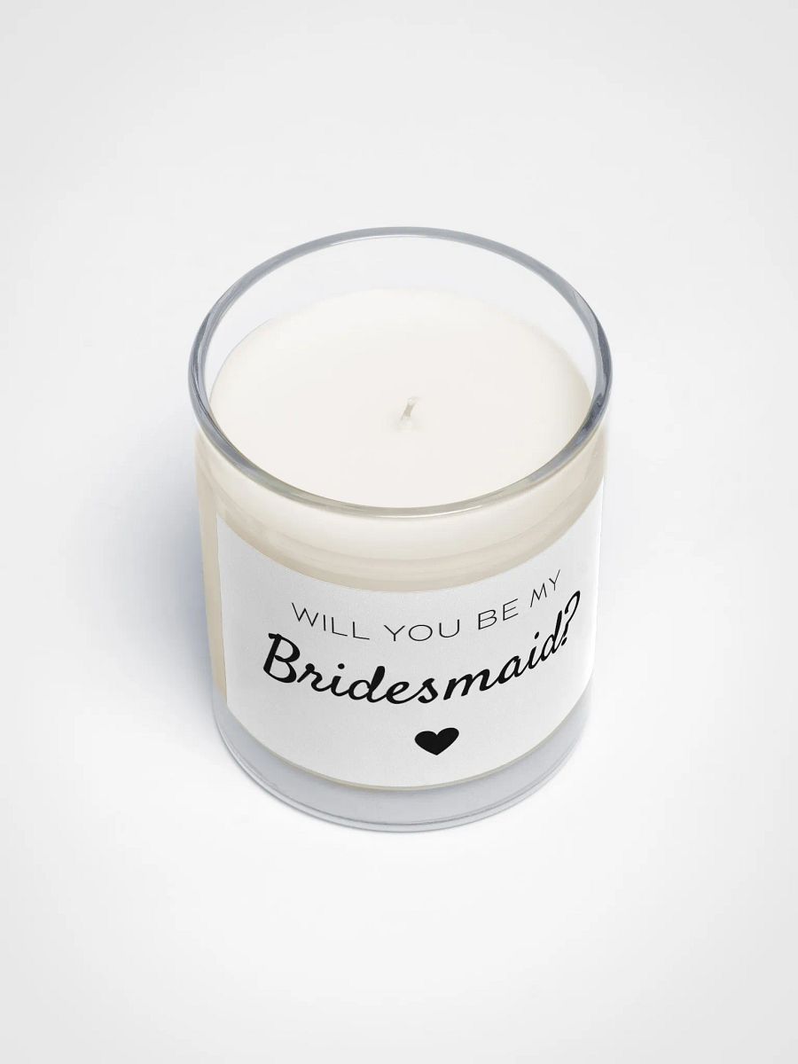 Will You Be My Bridesmaid? – Soy Wax Candle in Clear Glass Jar product image (3)