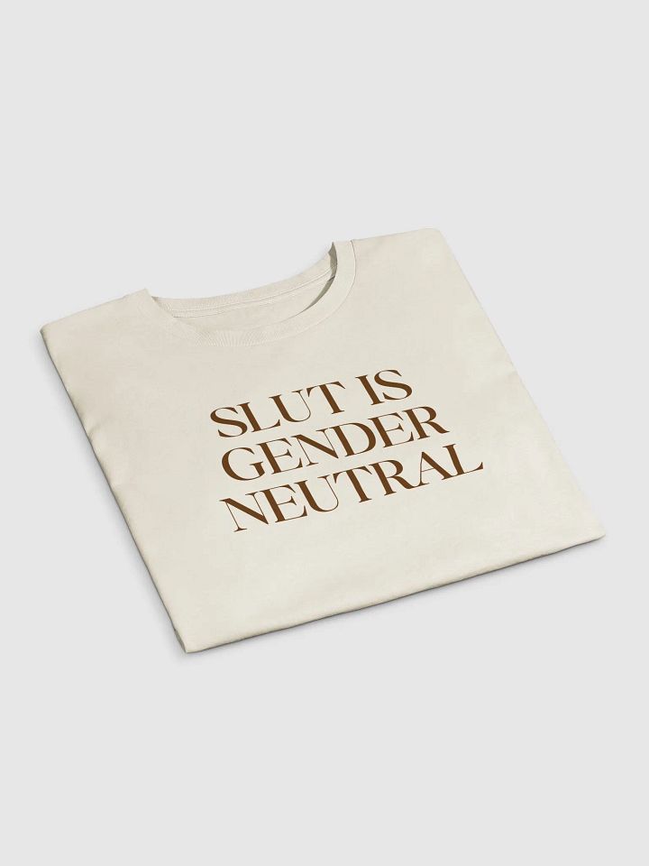 slut is gender neutral (brown text) - Crop Top [Women's Sizing] product image (1)