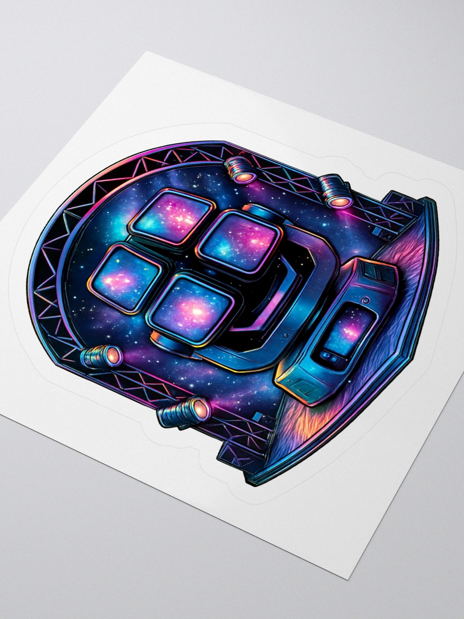 Theatrically Jerry: "Cosmic Quad" Design Moving Head Wash Light Stickers product image (7)