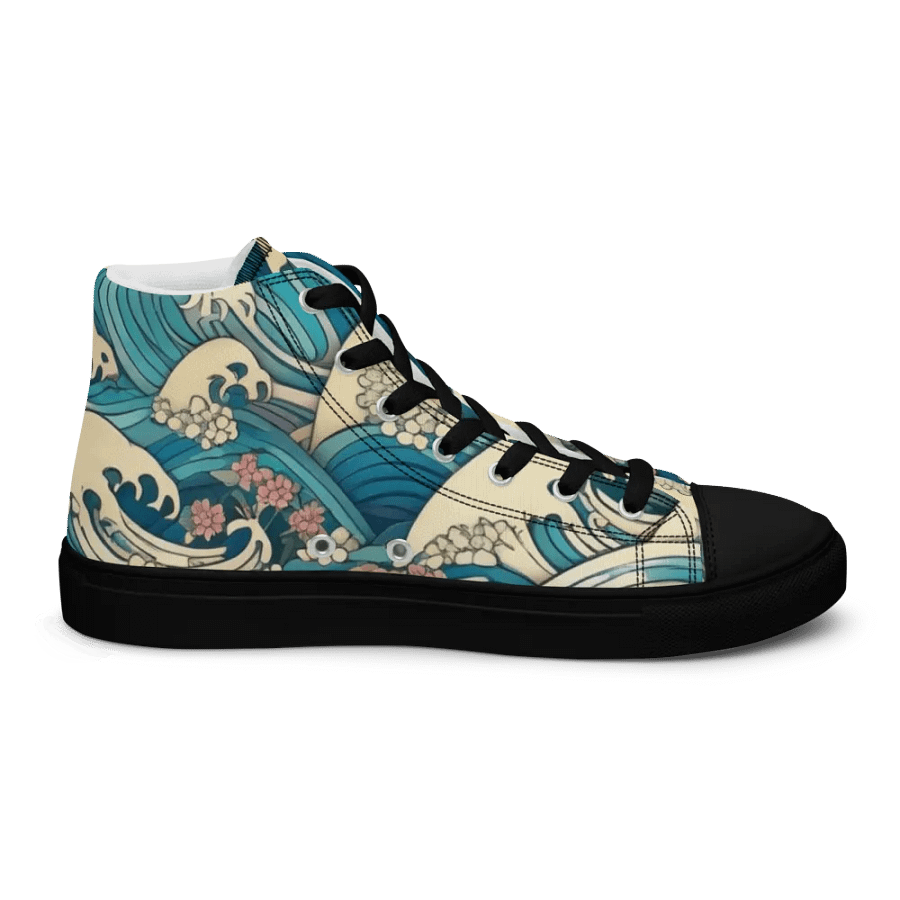 Ukiyo-e Waves Floral High Tops product image (8)
