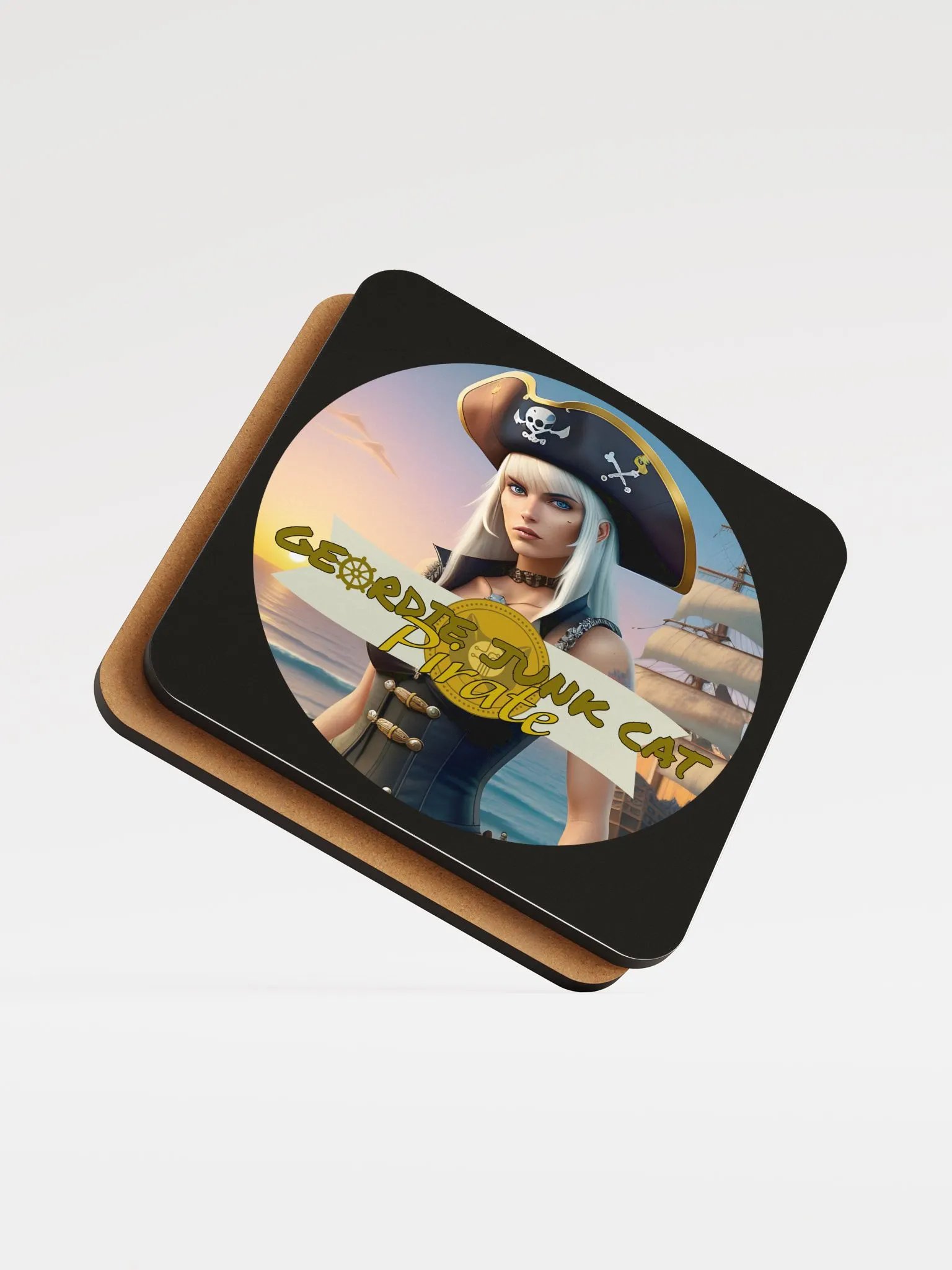 Pirate TWO Drink Coaster (3.74″x 3.74″, US and EU SHIPPING) product image (5)