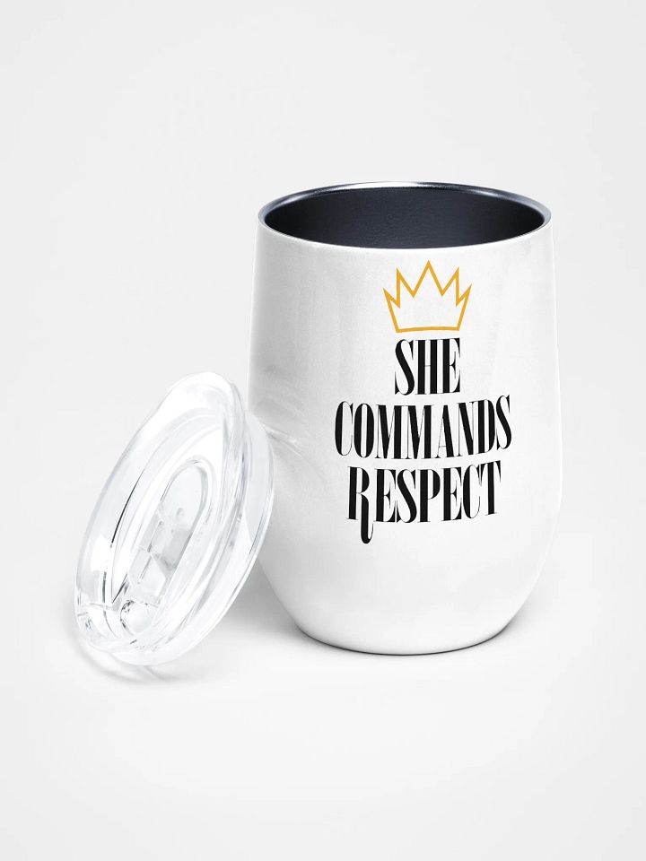 "She Commands Respect' Wine Tumbler product image (1)