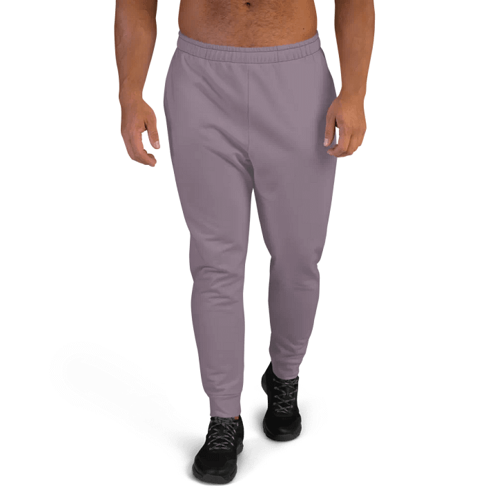 Plain Faded Orchid Grey Soft Summer Recycled Polyester Premium Men's Joggers by Treasure Pie product image (1)