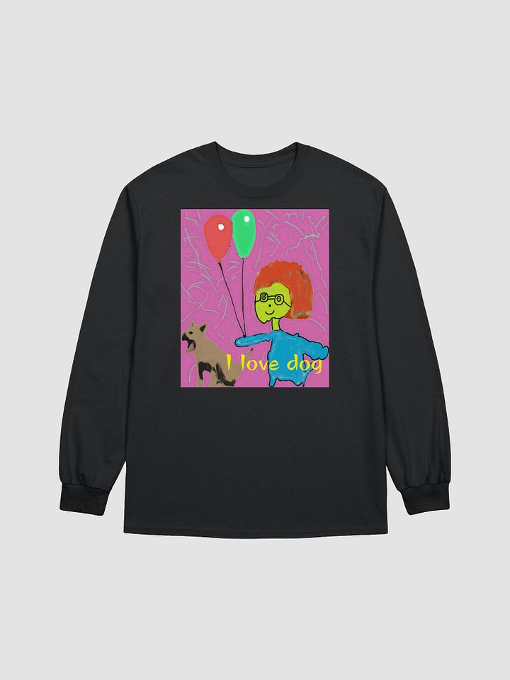 Gildan Ultra Cotton Long Sleeve T-Shirt : I love dog product image (1)