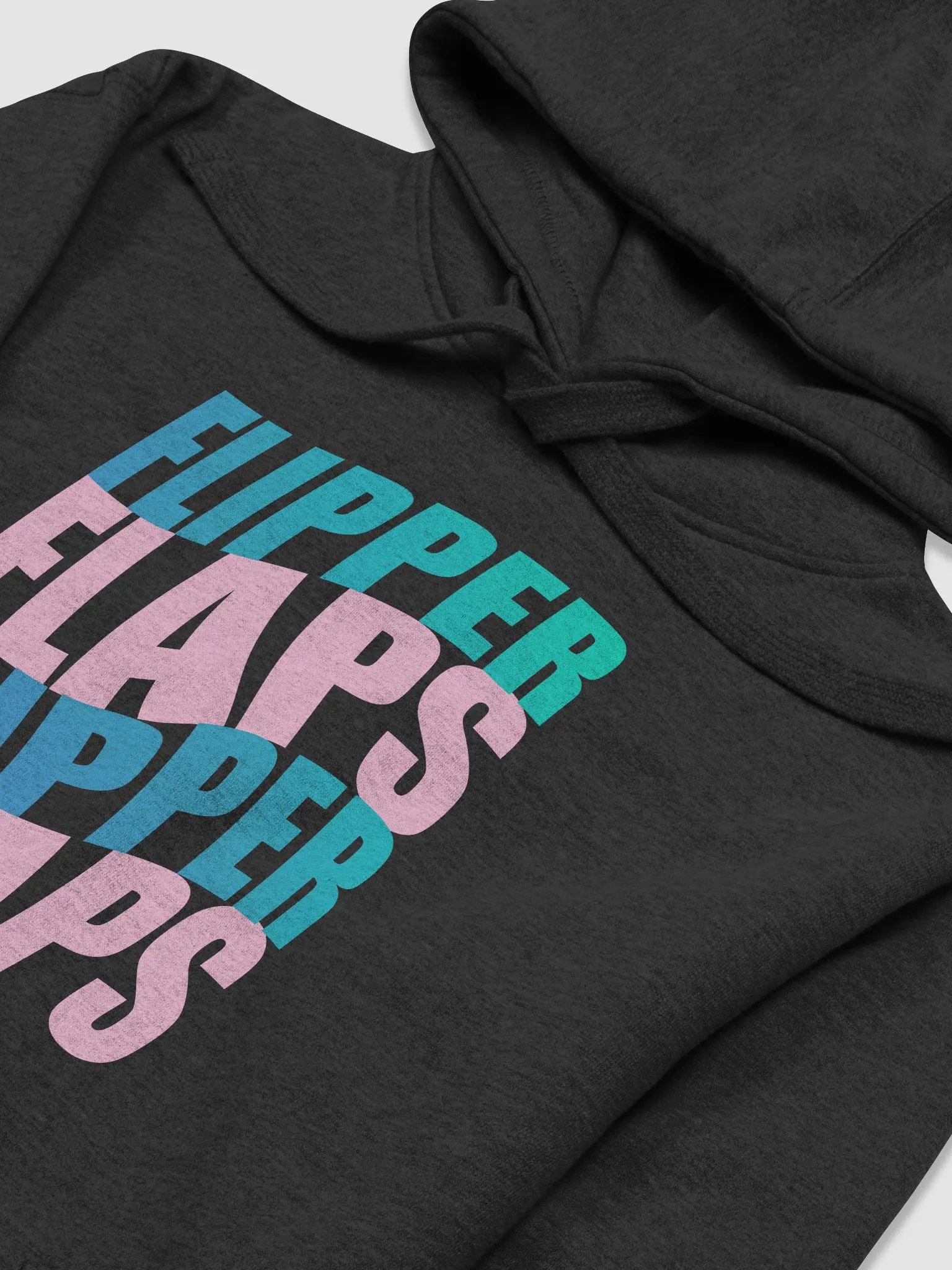 FlipperFlaps (Teal & Pink Text) Hoodie product image (25)