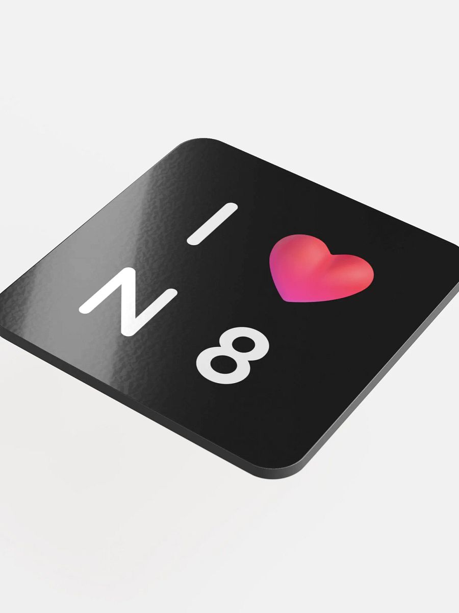 I ❤️ N8 Glossed Cork Coaster product image (4)