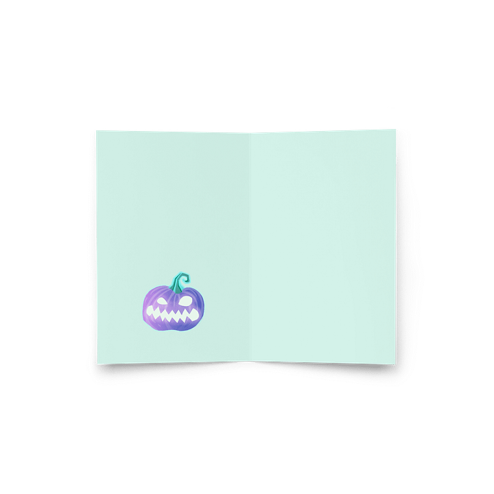 Pastel Little Ghost Pumpkin Carver - Greeting Card product image (2)