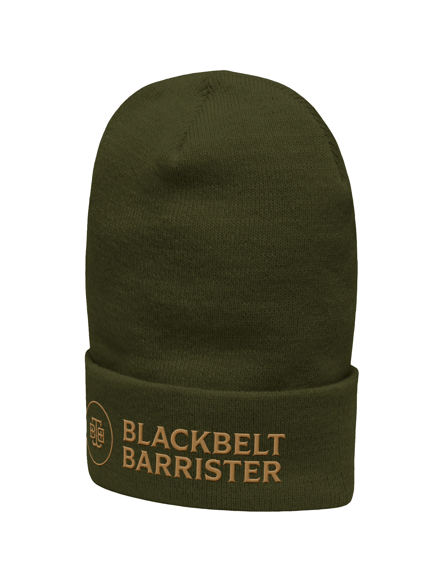 BBB Cuffed Beanie Olive & Gold product image (3)