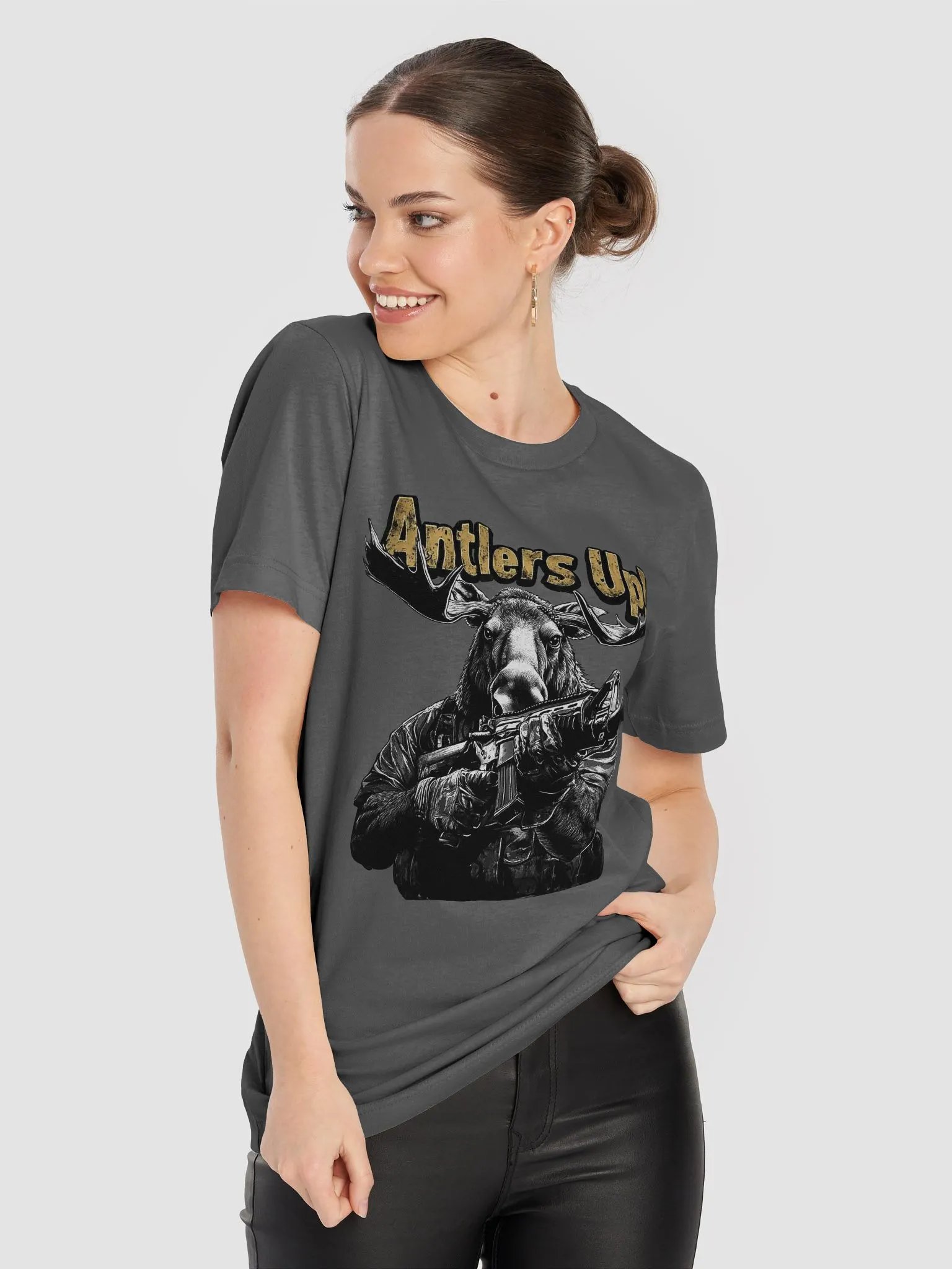Antlers Up! Moose PMC T-Shirt product image (31)