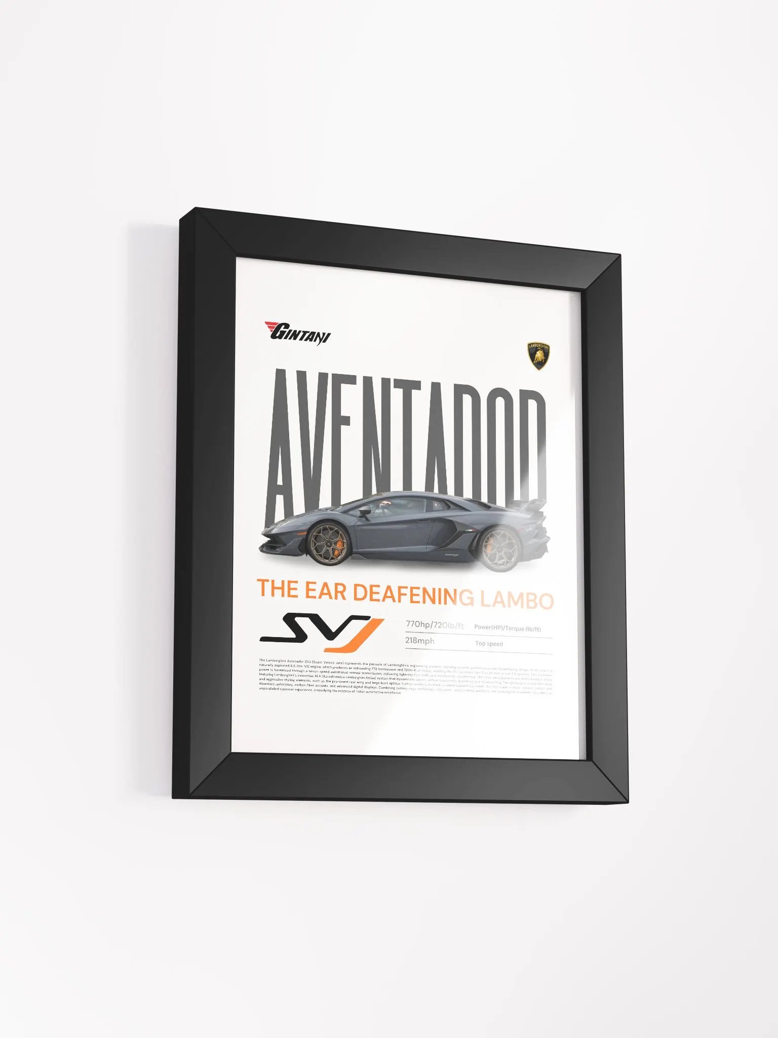 LAMBORGHINI AVENTADOR SVJ FRAMED POSTER product image (2)