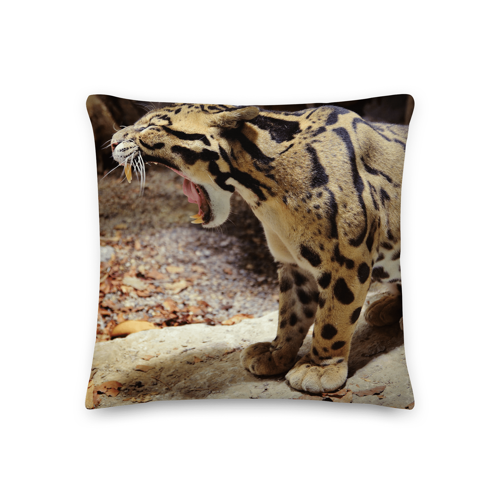 Premium-Kissen - Gähnende Raubkatze product image (1)