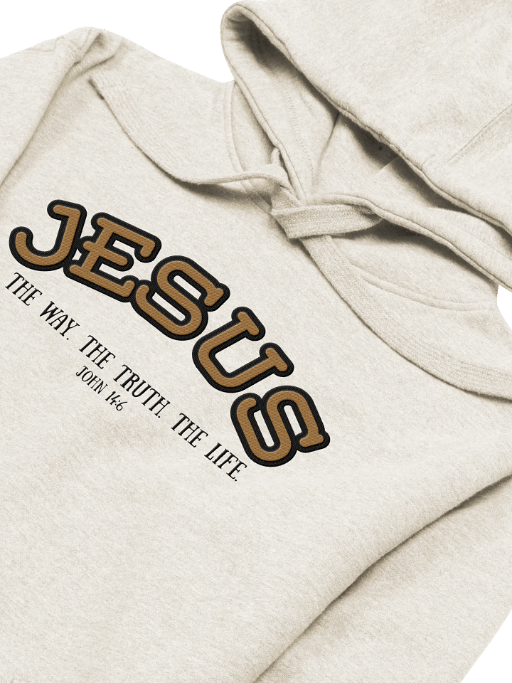 Jesus: The Way, The Truth, The Life Embroidered Hoodie (Light Colors) product image (8)