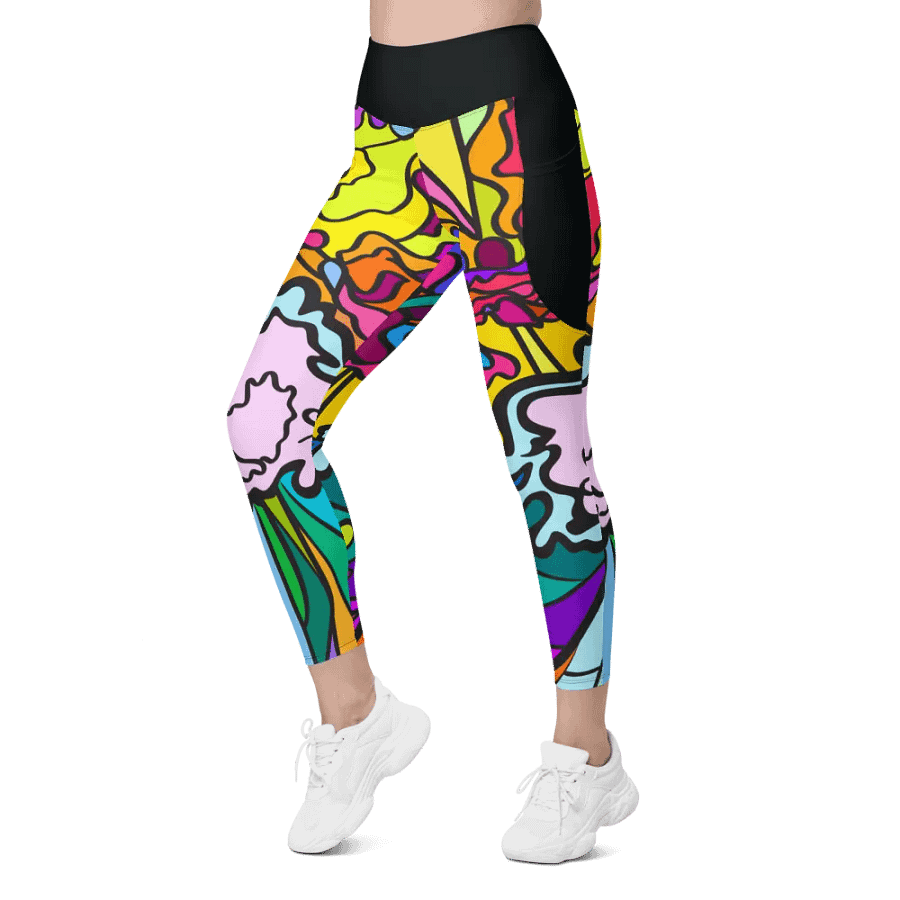 Vibrant Harmony All-Over Leggings - Wave at Sunset product image (4)