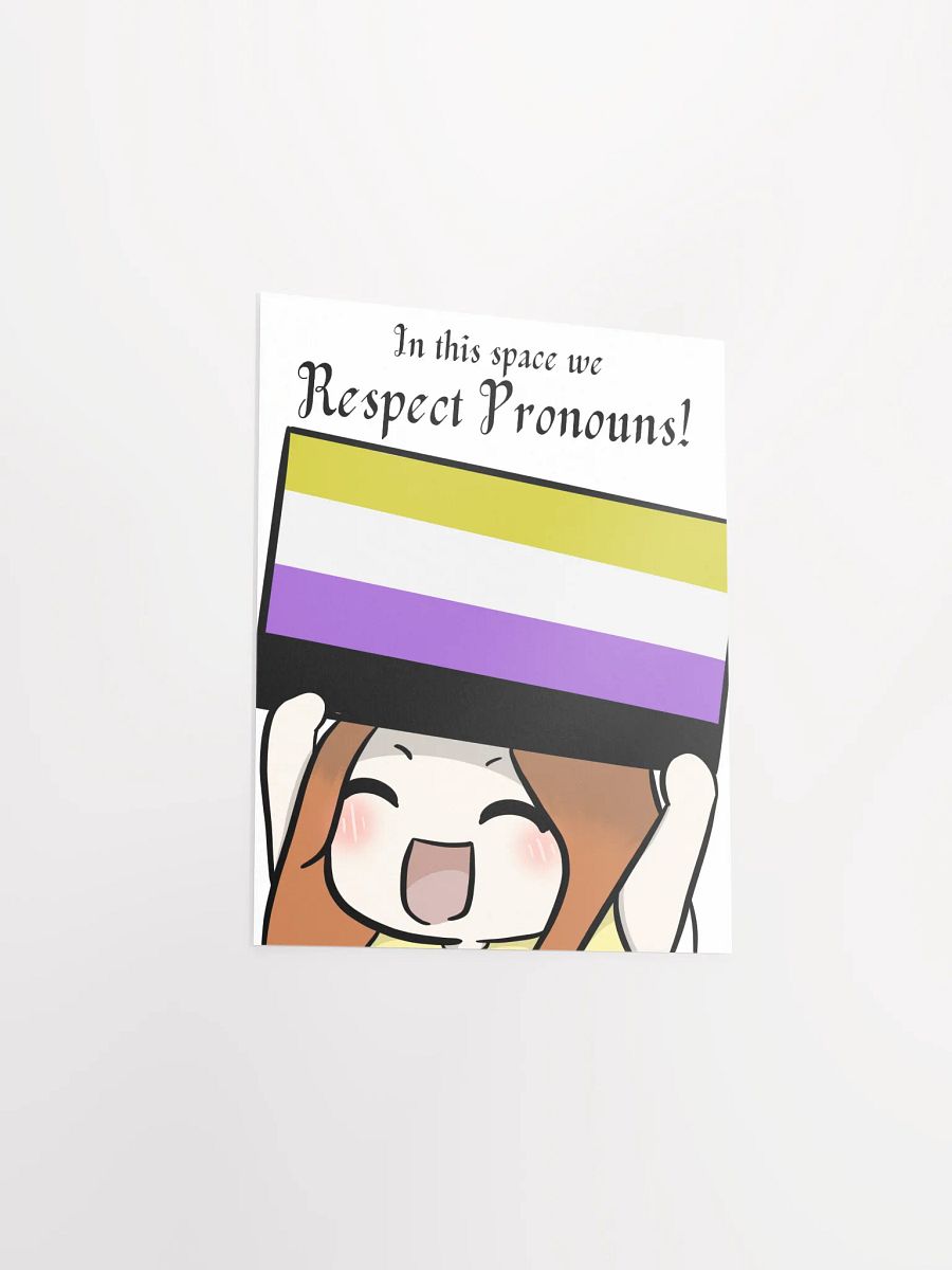 Respect Pronouns Poster - Nonbinary product image (3)