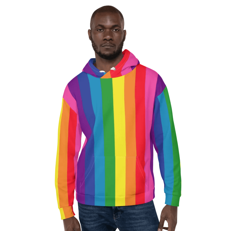 1978 Rainbow Pride Flag = 8-Color - All-Over Print Hoodie product image (6)