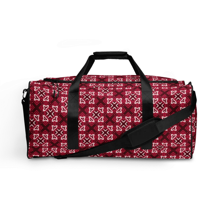 Crimson Geometric Symmetry Duffle Bag product image (2)