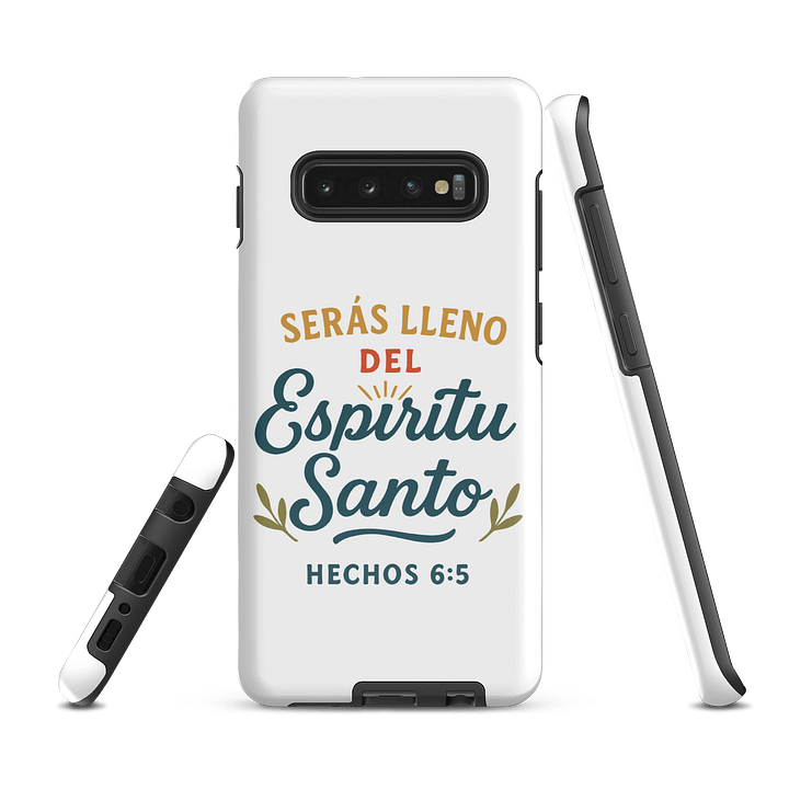 Tough Samsung® Case – “Serás Lleno del Espíritu Santo” – Spanish Bible Verse product image (1)