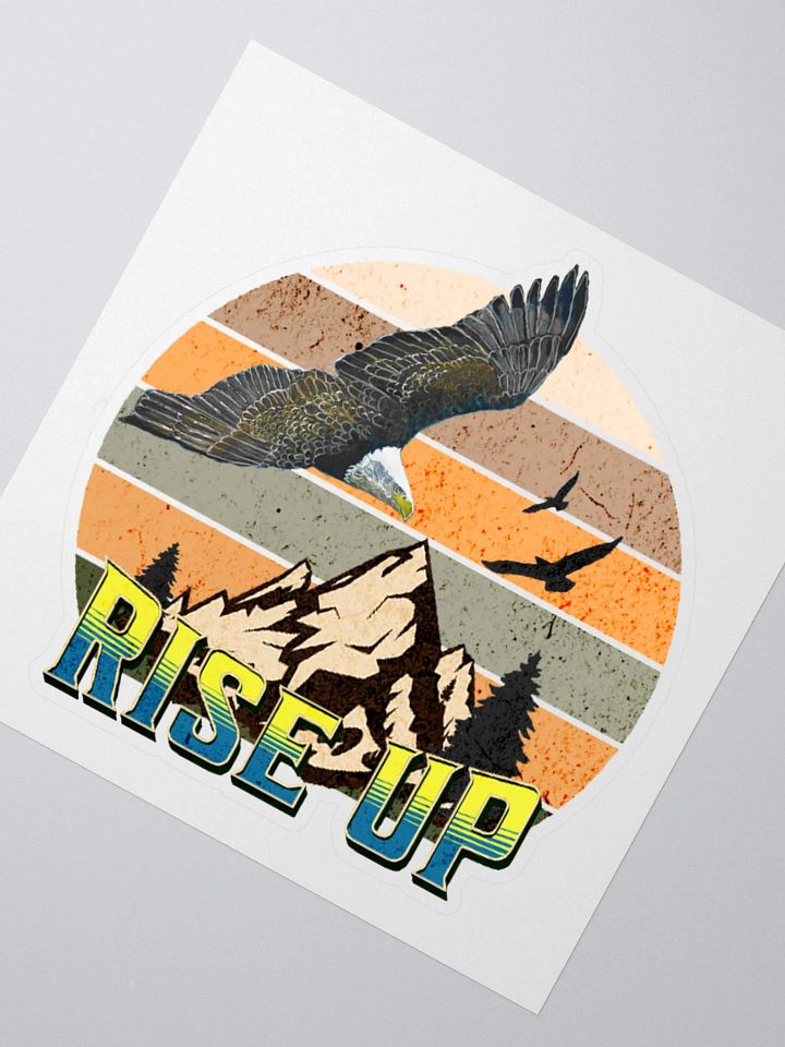 Rise Up Eagle Retro Sticker product image (2)