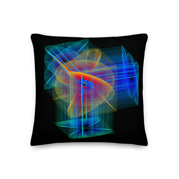 Orthographic Butterflies - Lissajous Figures Mathematical Art Pillow product image (2)