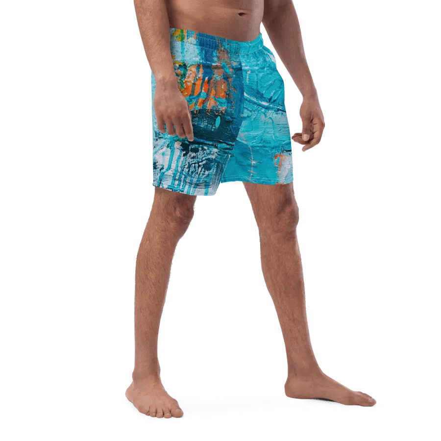 original painting by b. reters printed on men´s swimwear, beautiful blues product image (8)