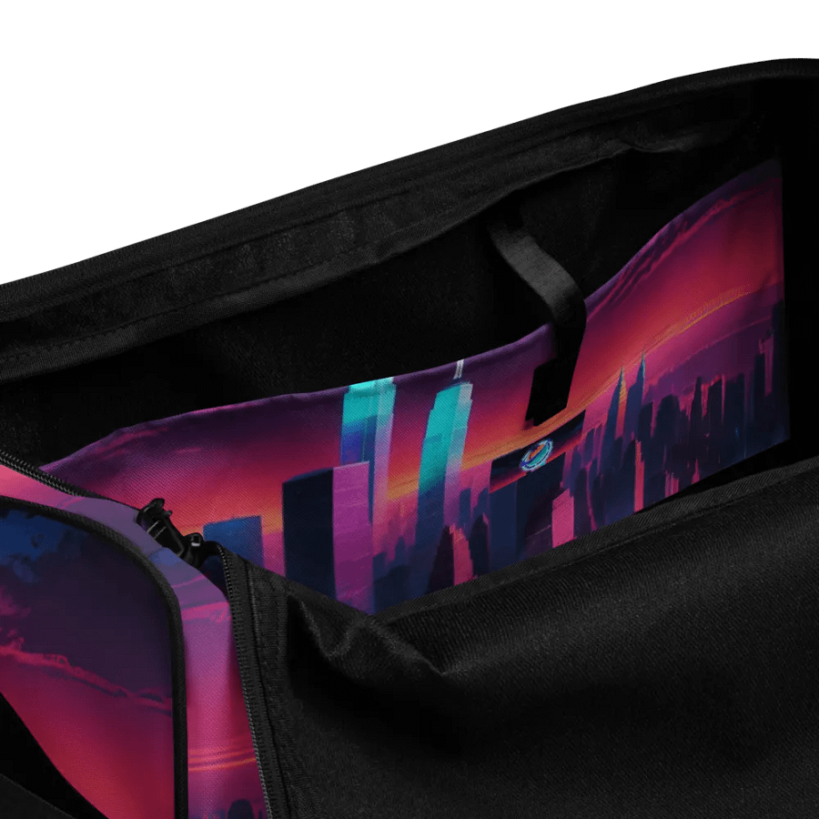 Vaporwave New York City All Over Print Duffel Bag product image (11)