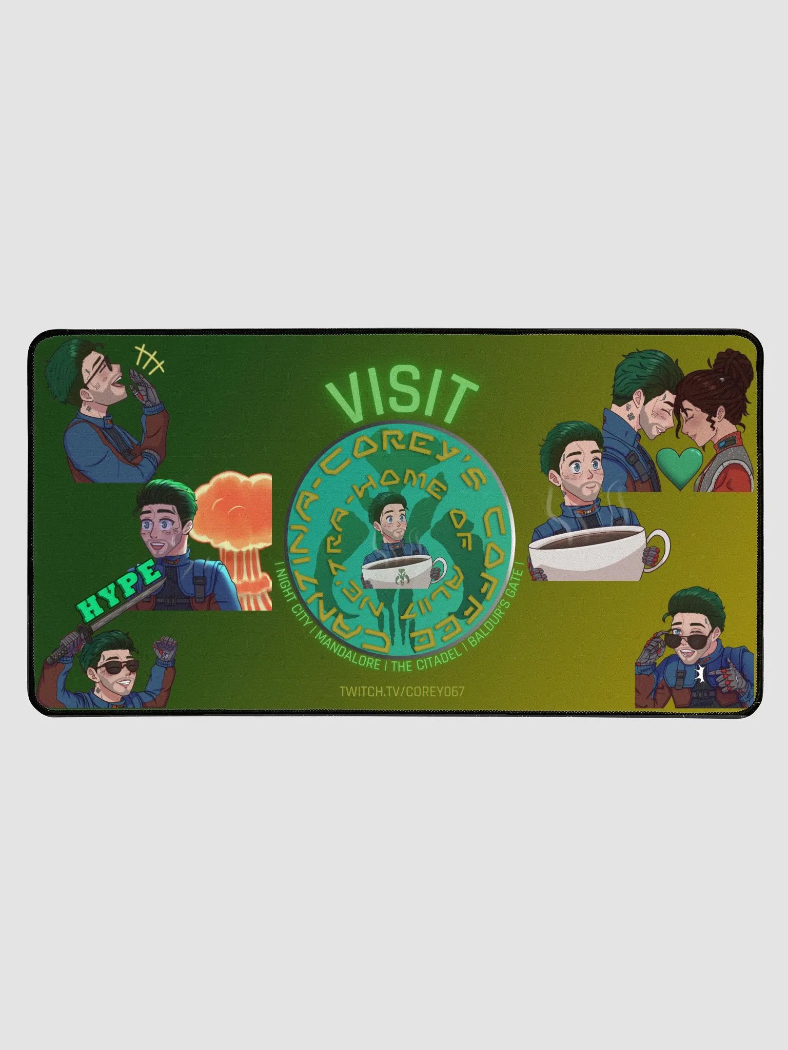 Visit Corey's Coffee Cantina Desk Mat product image (1)