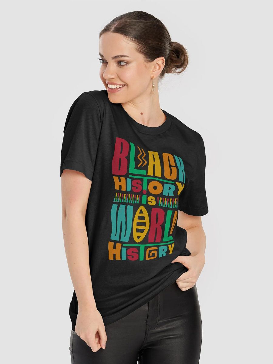 Black history is world history typography shirt, bold statement tee product image (8)