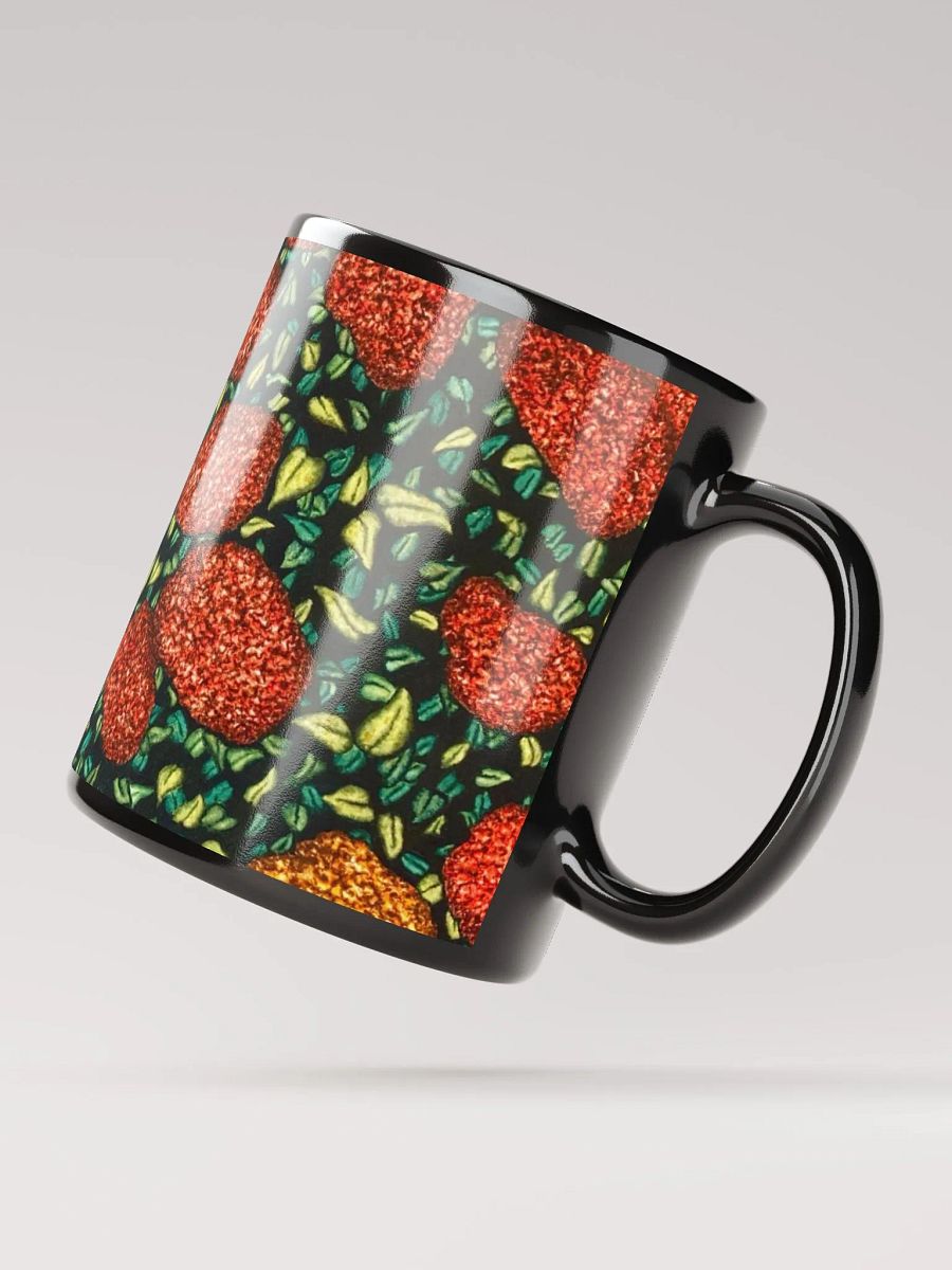 HYDRANGEAS II black glossy mug product image (3)