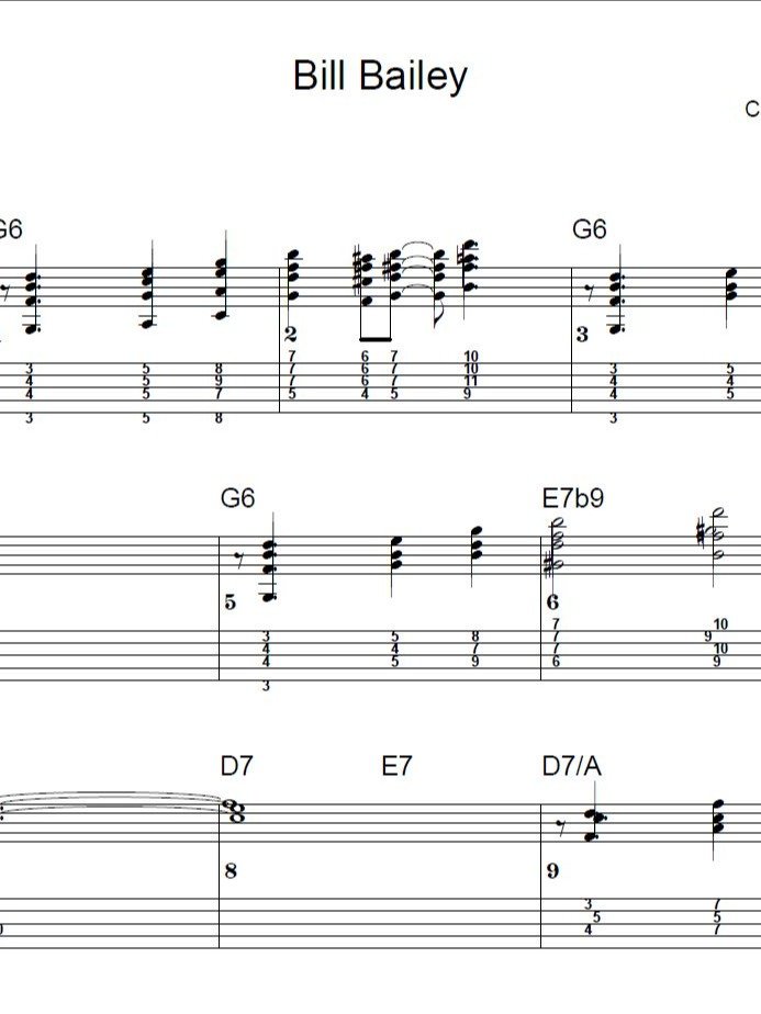 Bill Bailey - Guitar sheet music product image (1)
