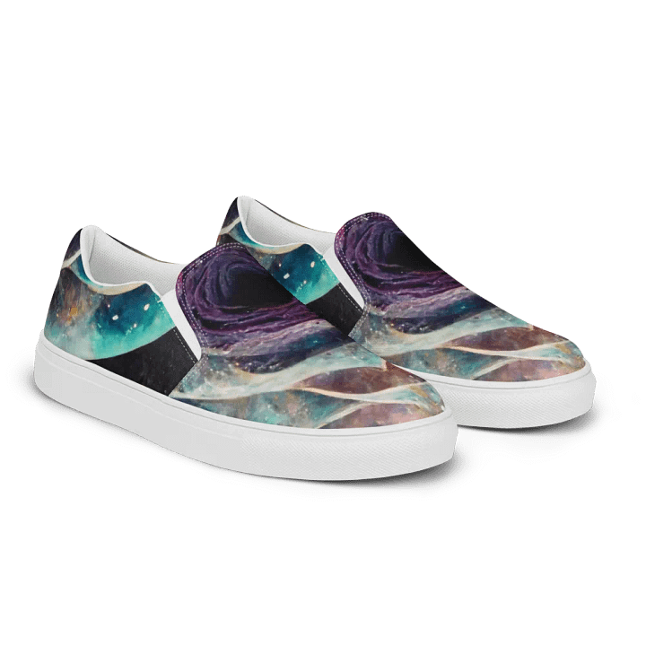 Women's Spiraling Blossom Slip-On premium canvas shoes product image (2)