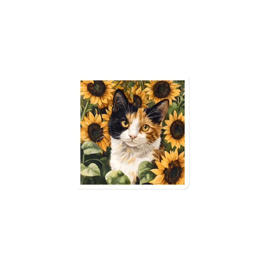 Sunflower Calico Cat Magnets product image (1)