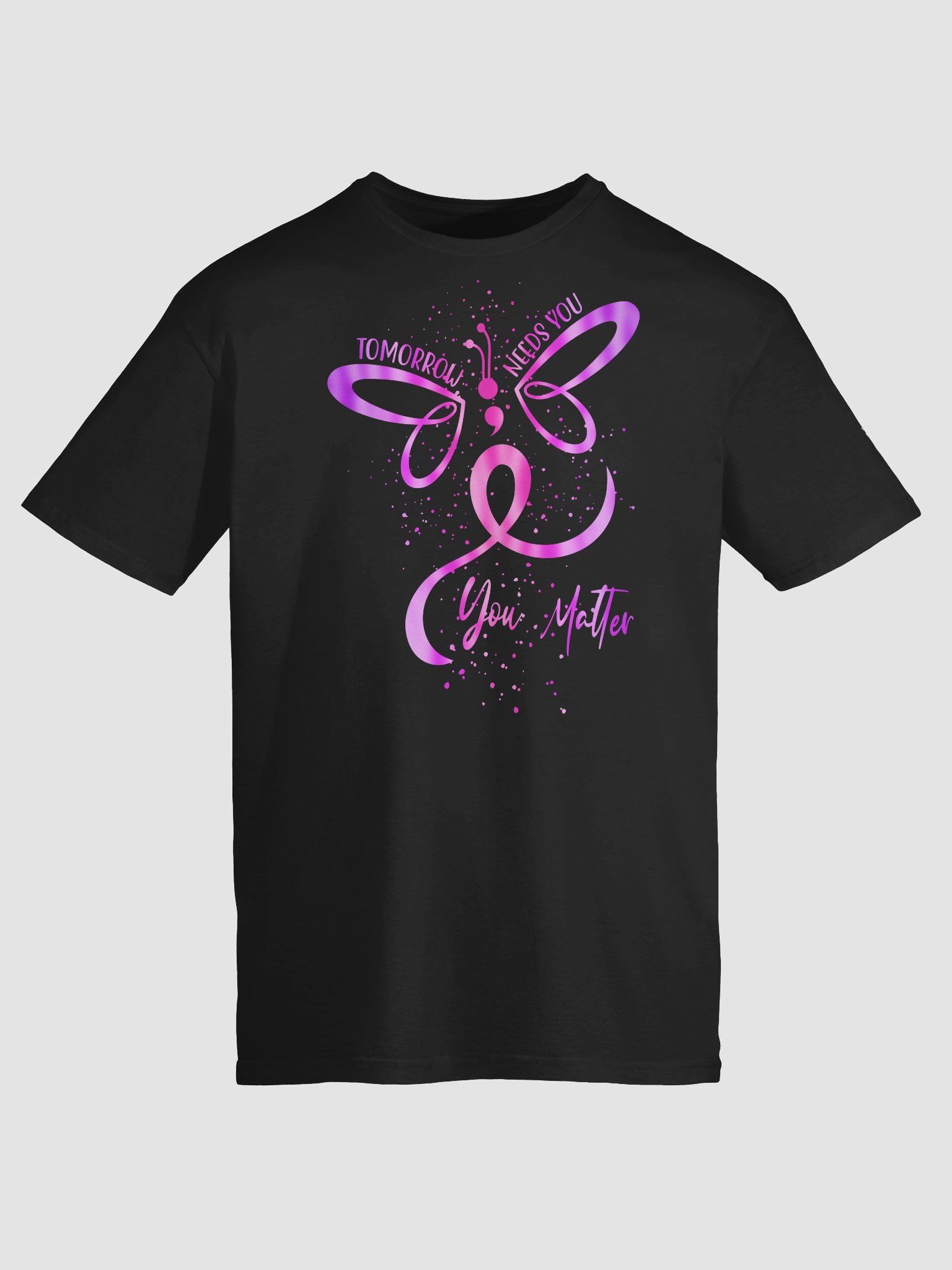 Tomorrow Needs You Unisex T-Shirt (Pink and Purple) product image (4)