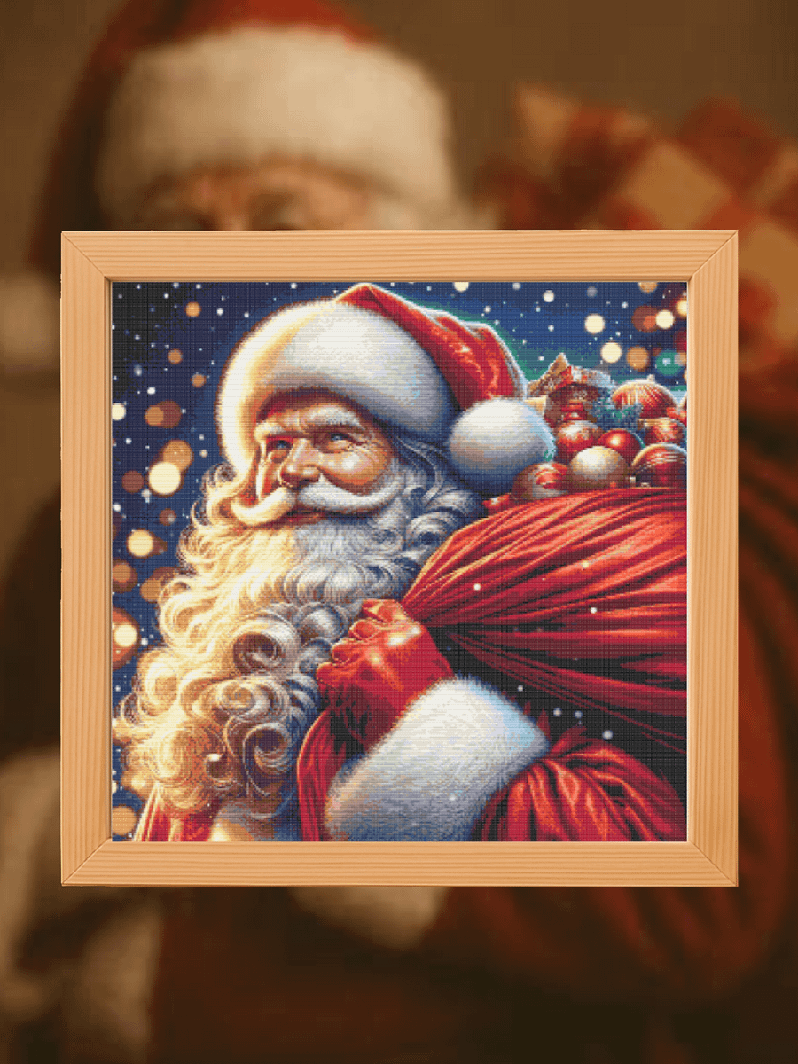 Santa with Presents Cross Stitch Pattern product image (1)