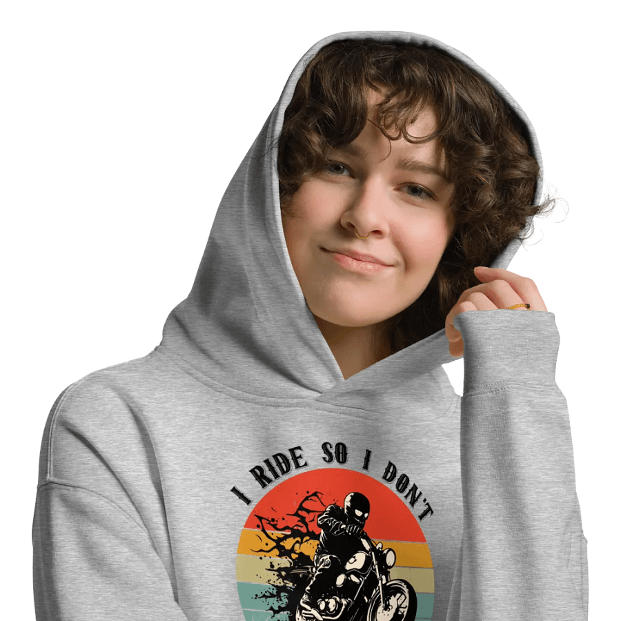 I Ride So I Don't Choke People Unisex Oversized Hoodie product image (9)