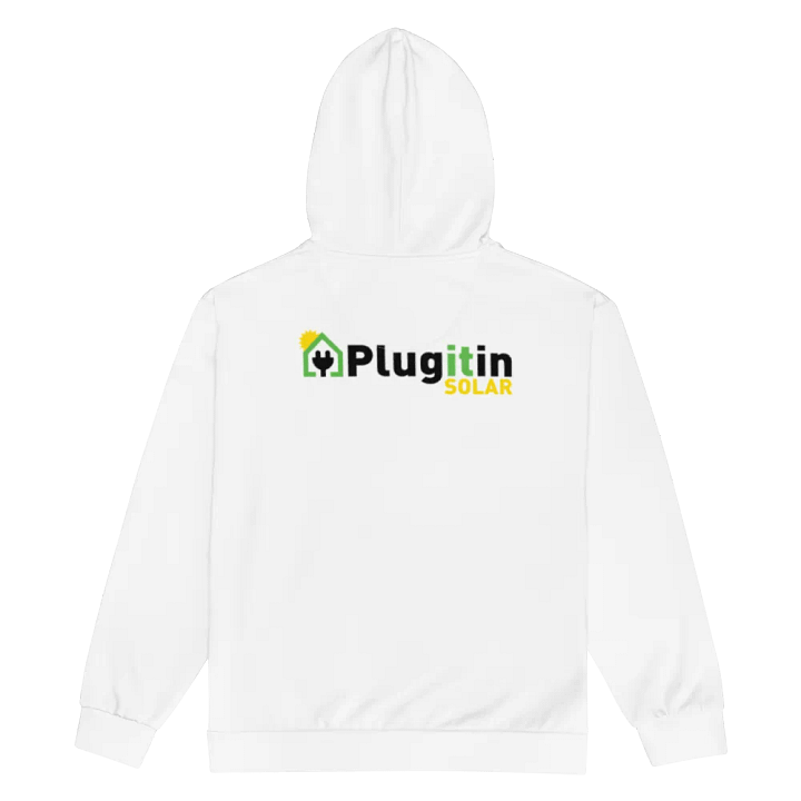 Plug It In Solar High-Quality Recycled Unisex Zip Hoodie product image (2)