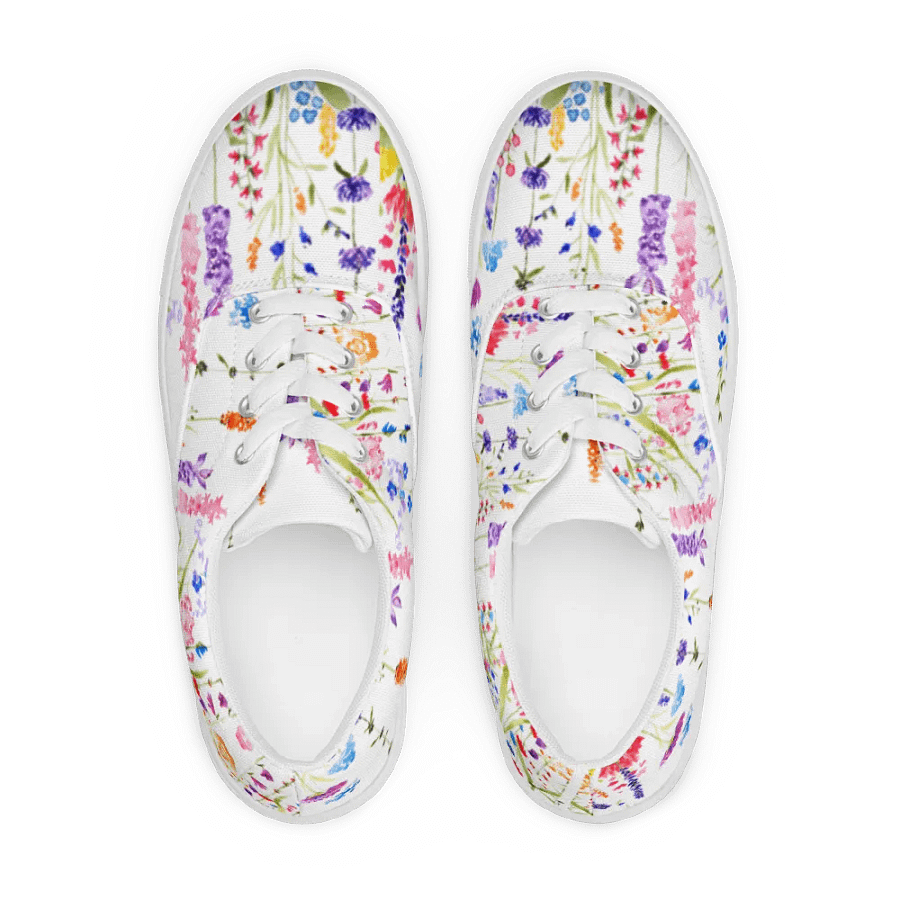 Spring Flowers Women's Lace-Up Canvas Shoes product image (12)