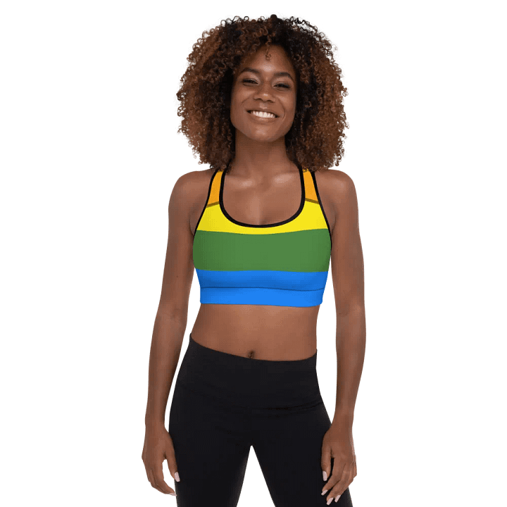 Rainbow Burst Padded Sports Bra product image (1)